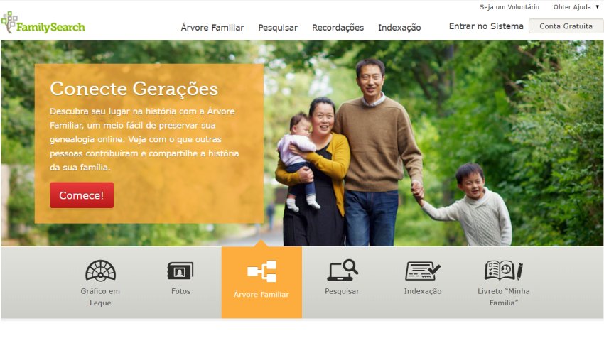 FamilySearch é mantido pela Igreja de Jesus Cristo dos Santos dos Últimos Dias