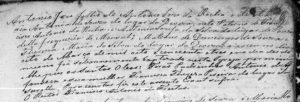 O batismo de José Antonio da Rocha em Verim (Reprodução: Arquivo Distrital de Braga)