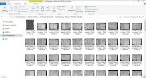 Imagens salvas no computador.