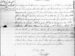 Registro de batismo da minha 4ª avó paterna na cidade de Bérchules, província de Granada, na Espanha.